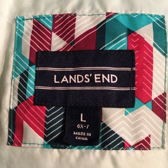 Lands’ End winter jacket with attached hood 6X-7 Large - Picture 2 of 5